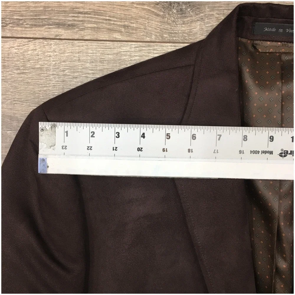 CHAPS Mens Faux‎ Suede Blazer Sport Coat Casual Jacket Size 44R Classic Suit